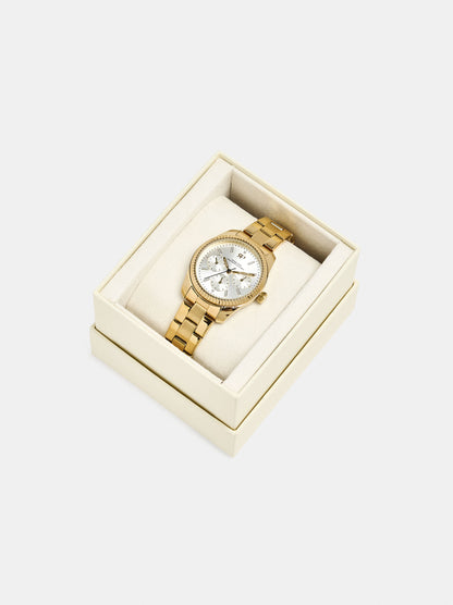 Round Watch With Stainless Steel Bracelet