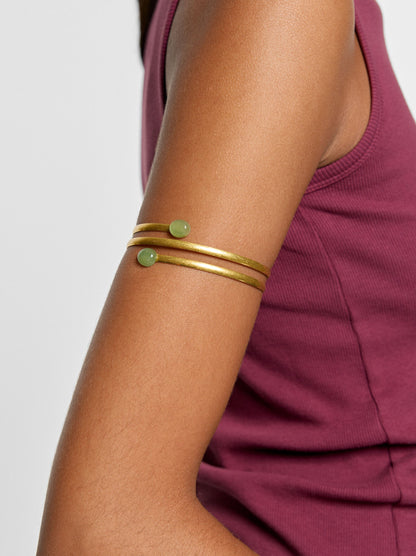 Spiral Bracelet With Stones