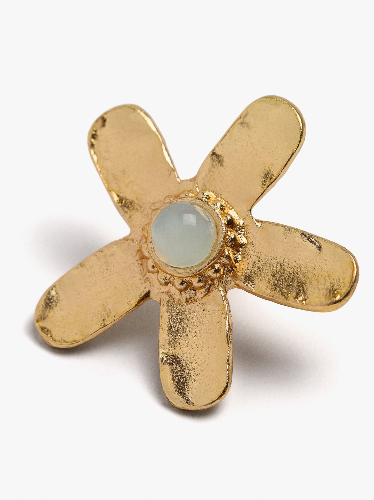 Flower Earrings With Stone Detail