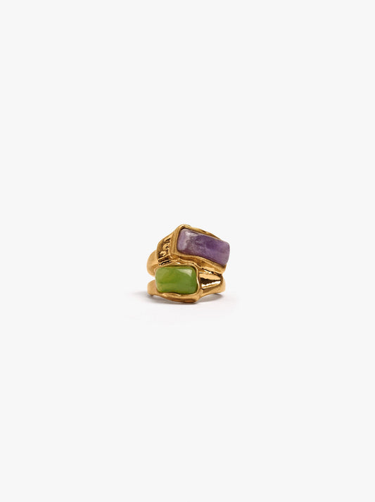 Wide Ring With Stones