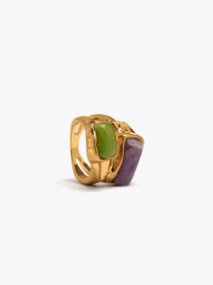 Wide Ring With Stones