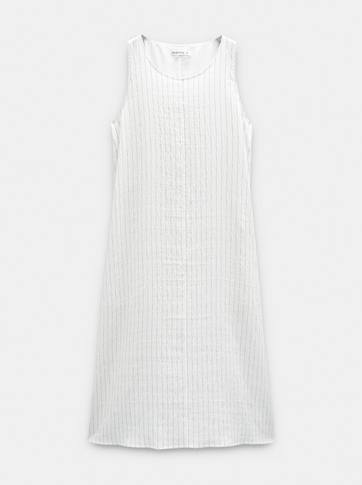 Crinkled Effect Striped Midi Dress