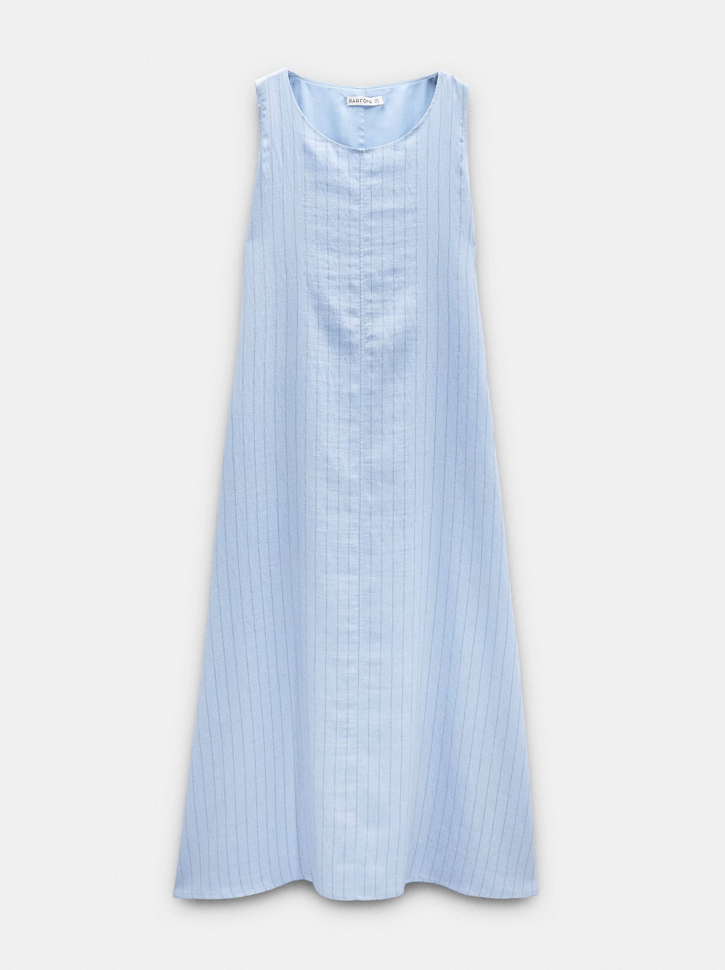 Crinkled Effect Striped Midi Dress