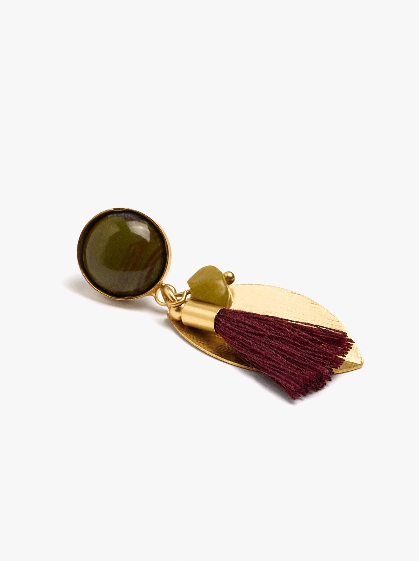 Long Earrings With Tassel And Petal