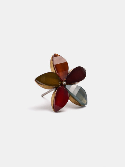 Multicolor Resin Flower Earrings