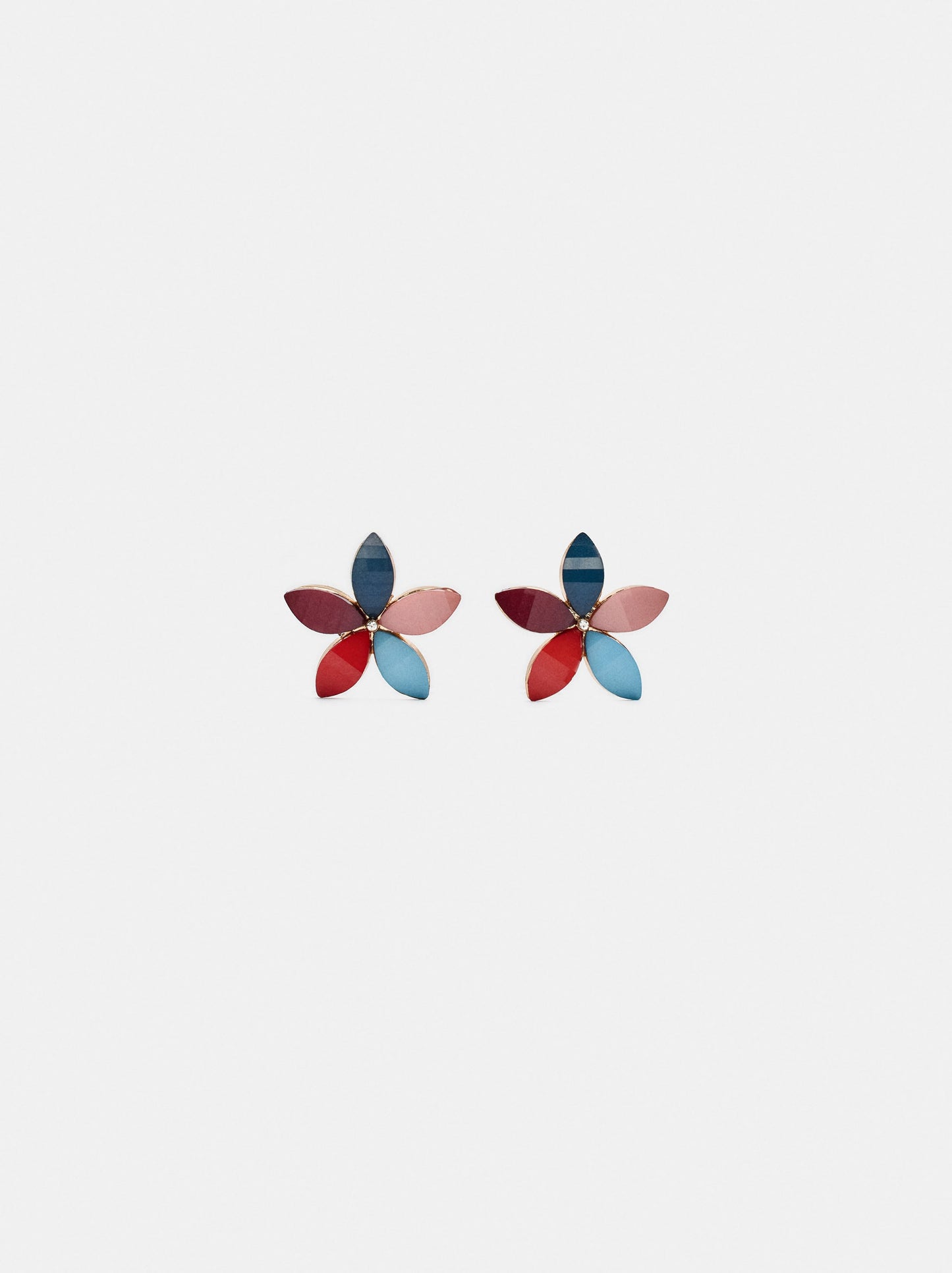 Multicolor Resin Flower Earrings