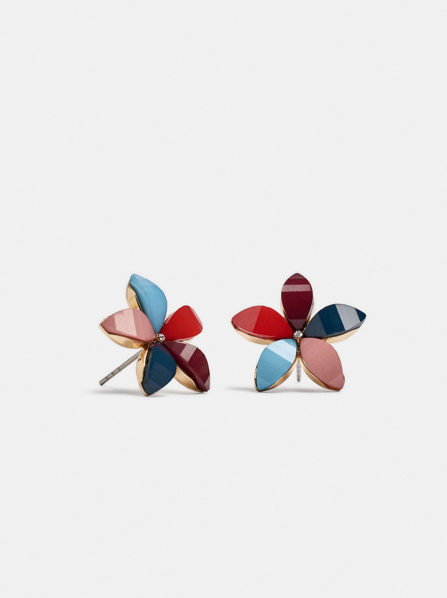 Multicolor Resin Flower Earrings