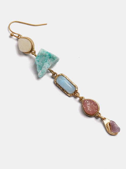 Long Earrings With Multicolor Stones