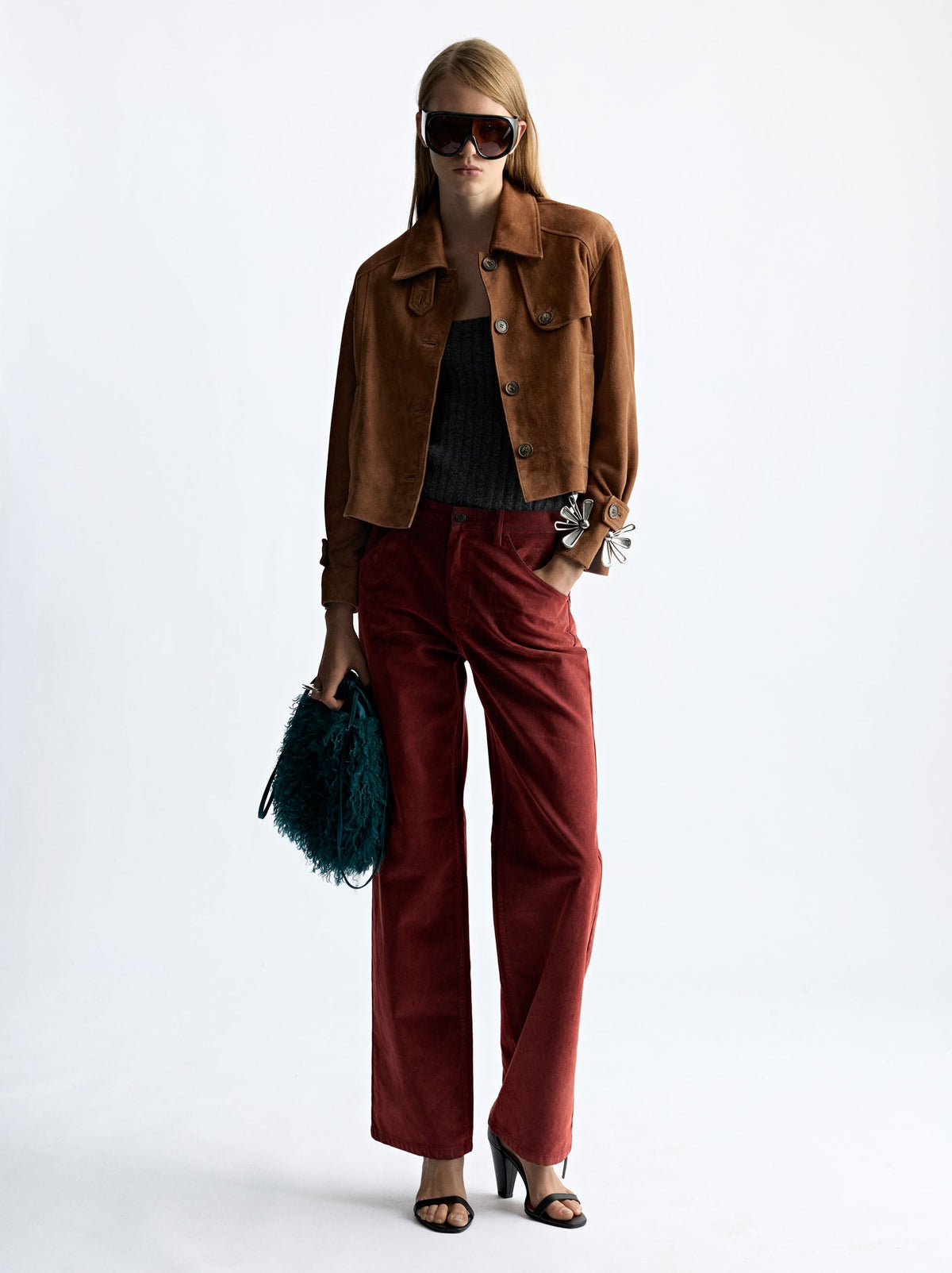 Leather Jacket With Adjustable Collar