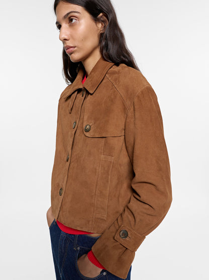 Leather Jacket With Adjustable Collar