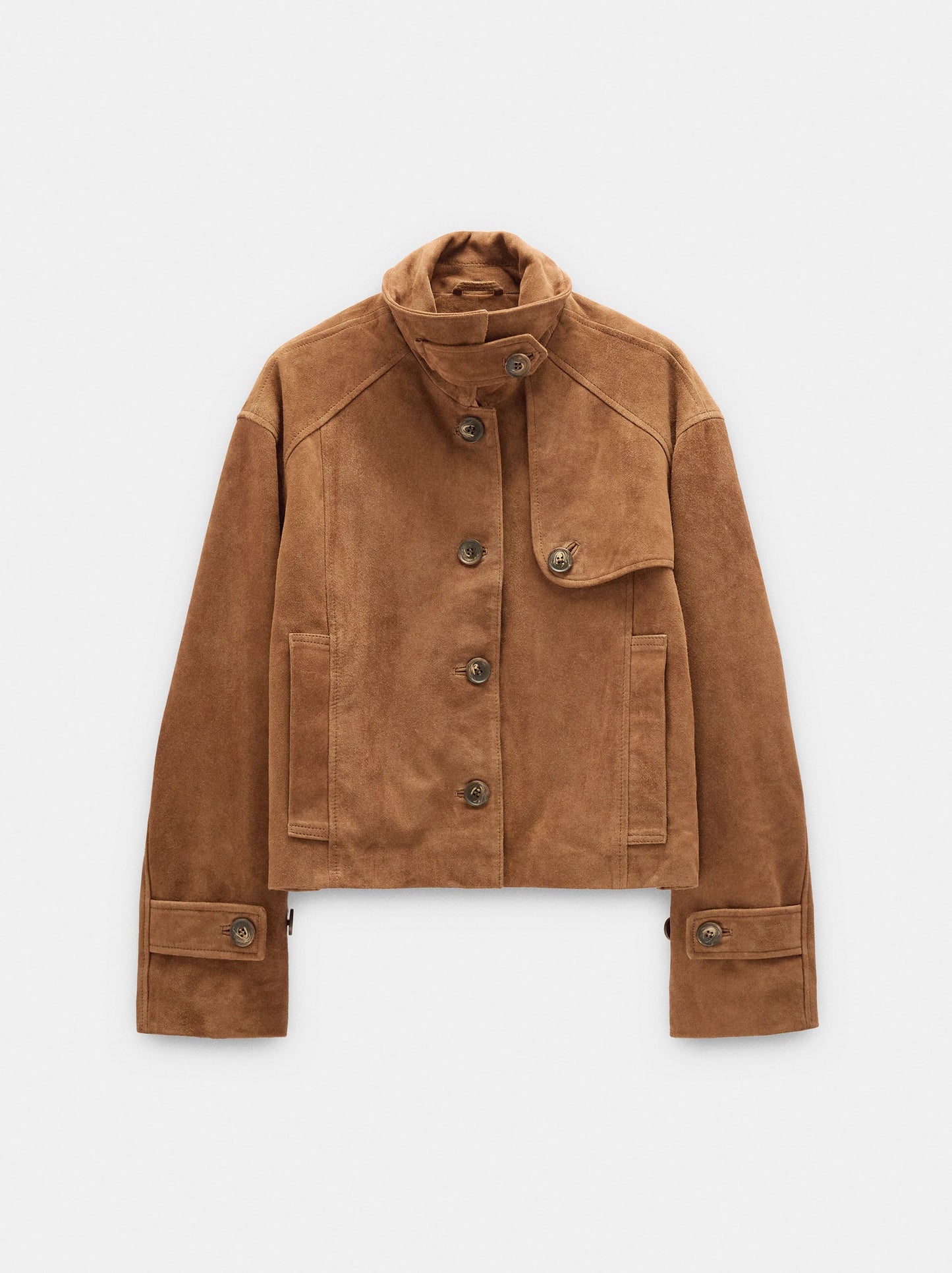 Leather Jacket With Adjustable Collar