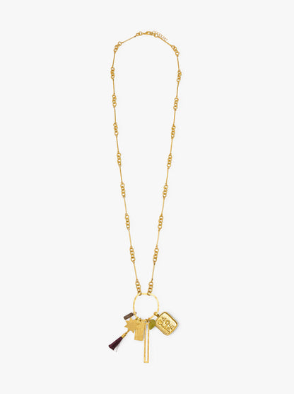 Necklace With Metal Hanging Bars