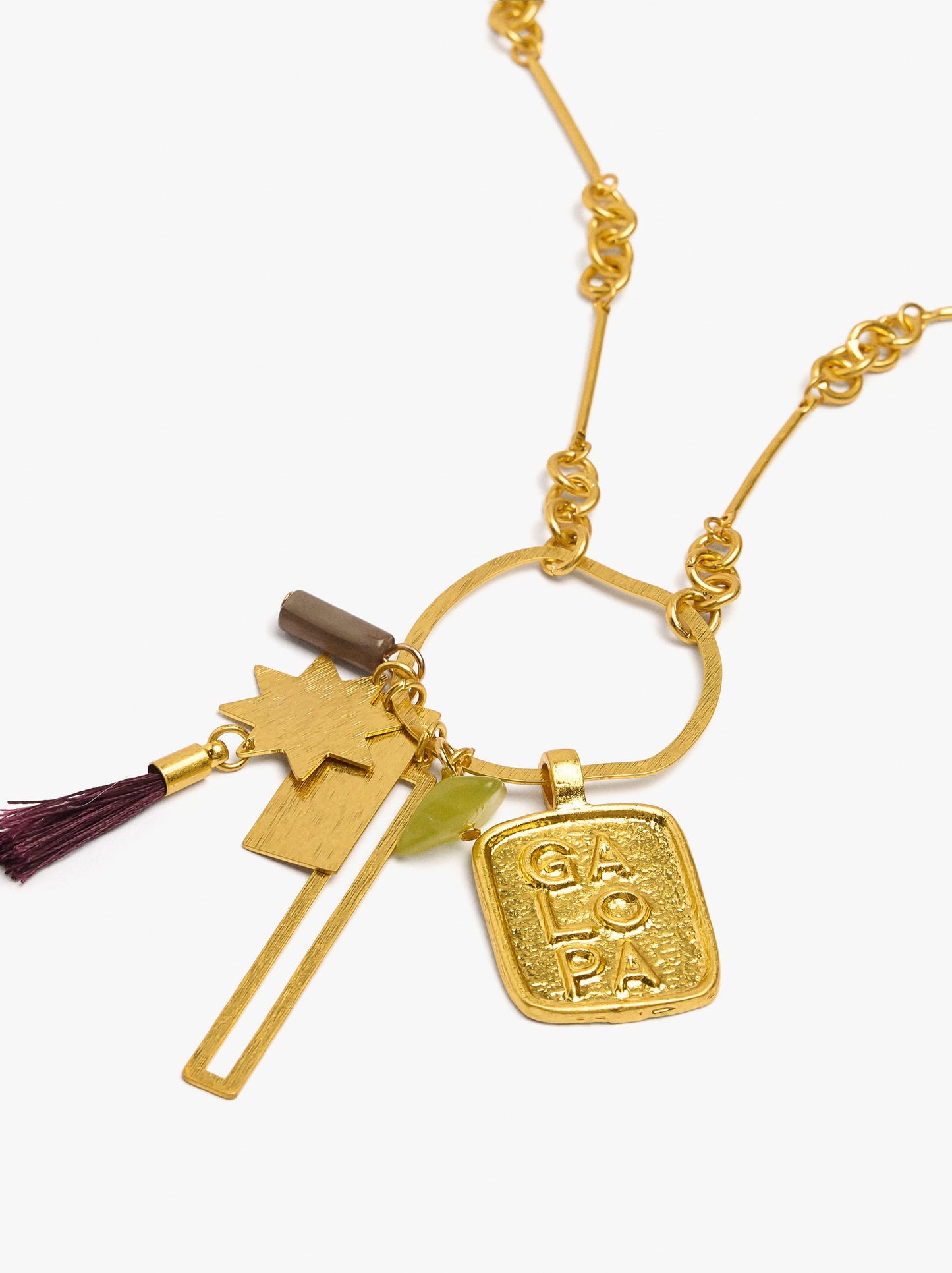 Necklace With Metal Hanging Bars