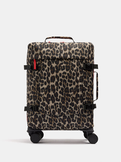 Animal Print Nylon Travel Suitcase
