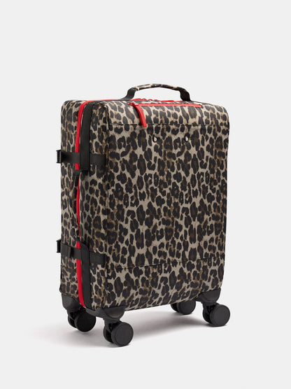 Animal Print Nylon Travel Suitcase