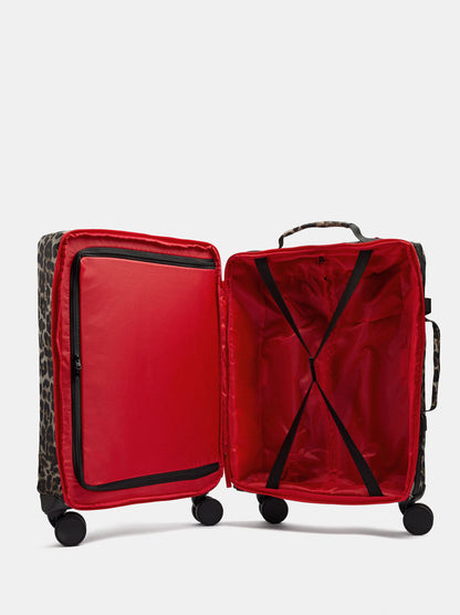 Animal Print Nylon Travel Suitcase