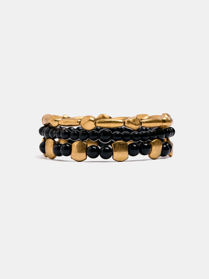 Set Of Elasticated Bead Bracelets