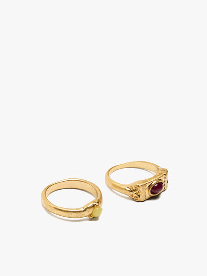 Set Of Rings With Decorative Detail
