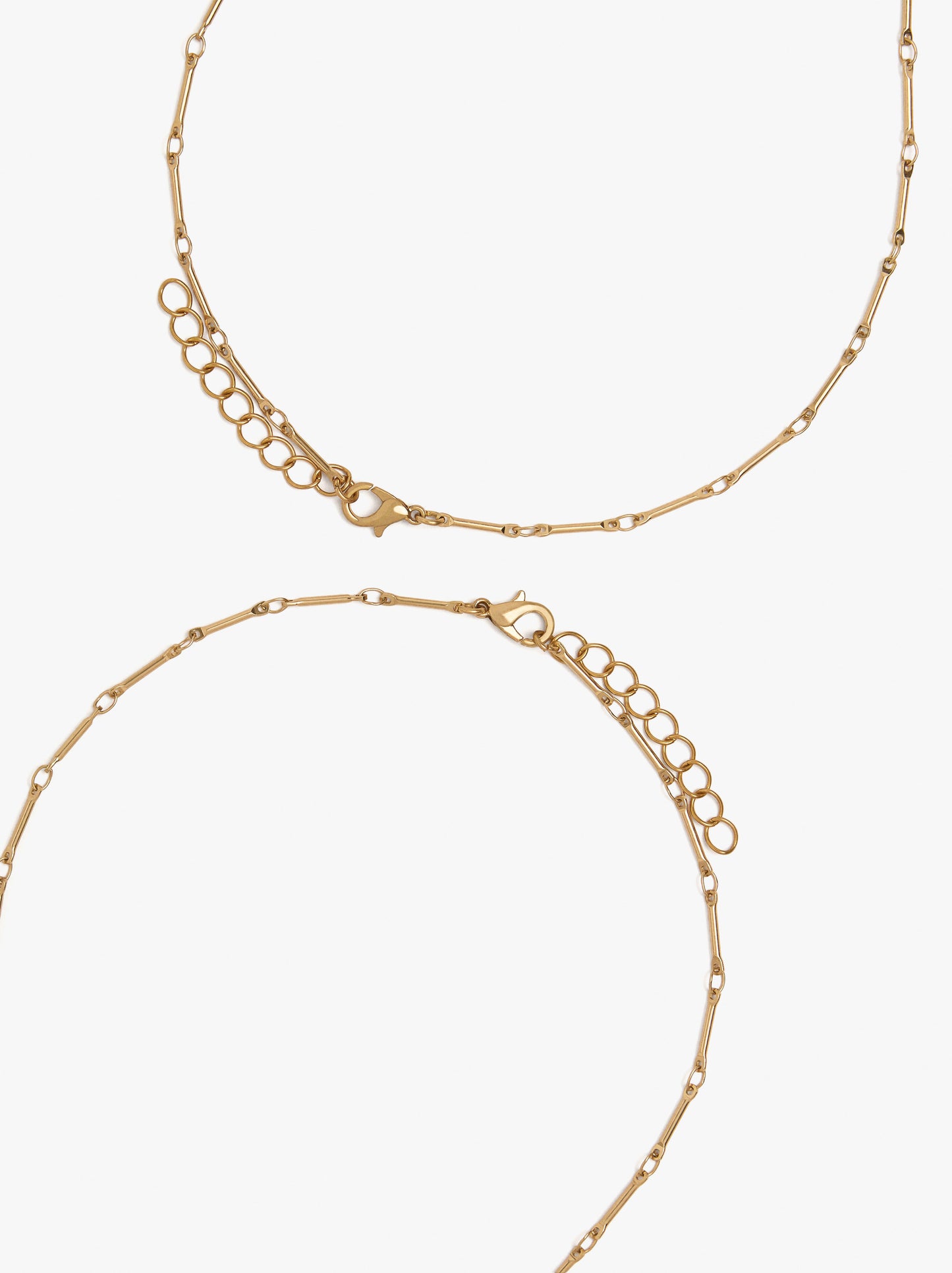Set Of Geometric Stone Pendant Necklaces