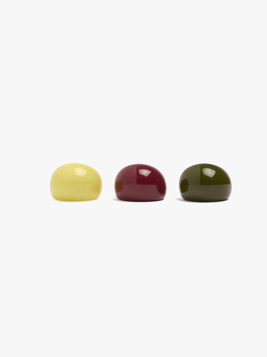 Set Of Rounded Resin Rings