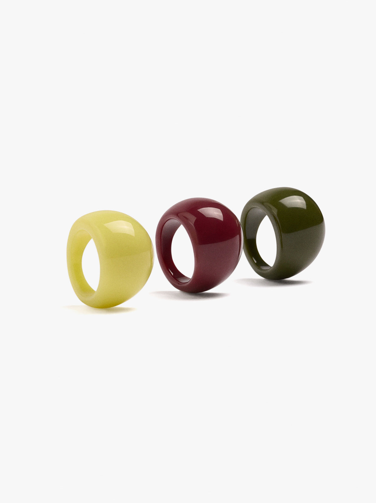 Set Of Rounded Resin Rings
