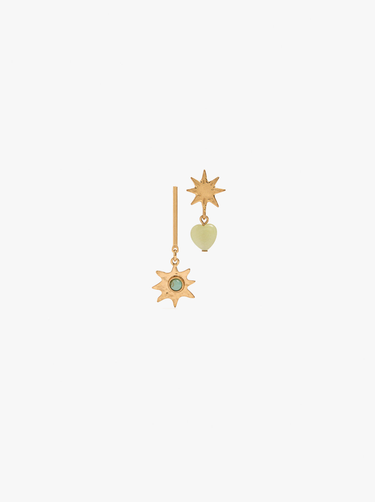 Asymmetric Earrings With Stars