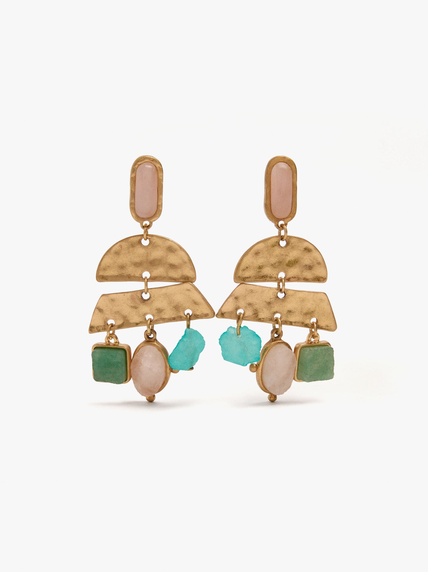 Geometric Earrings With Stones