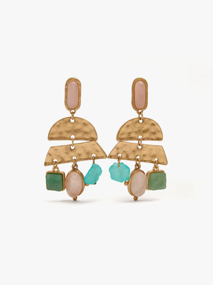 Geometric Earrings With Stones