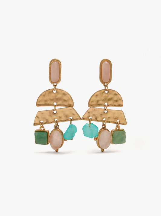 Geometric Earrings With Stones