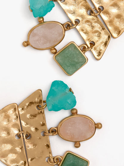 Geometric Earrings With Stones