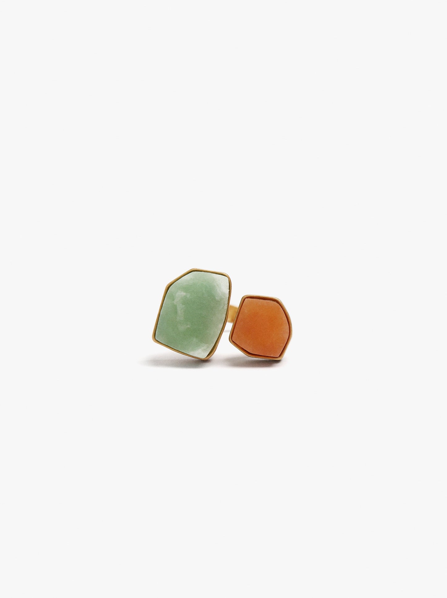Open Ring With Irregular Stones