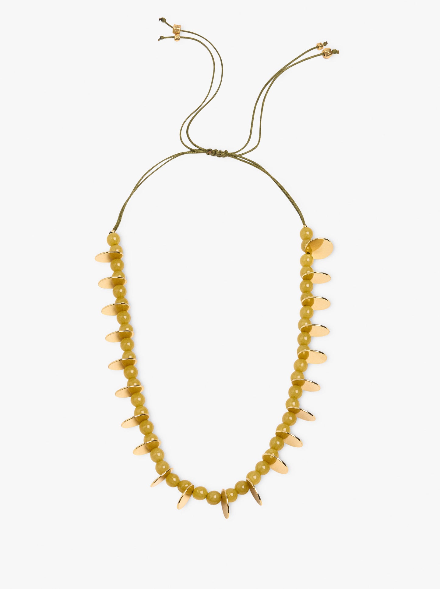 Short Necklace With Beads And Medals