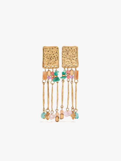 Long Bar Earrings With Stones