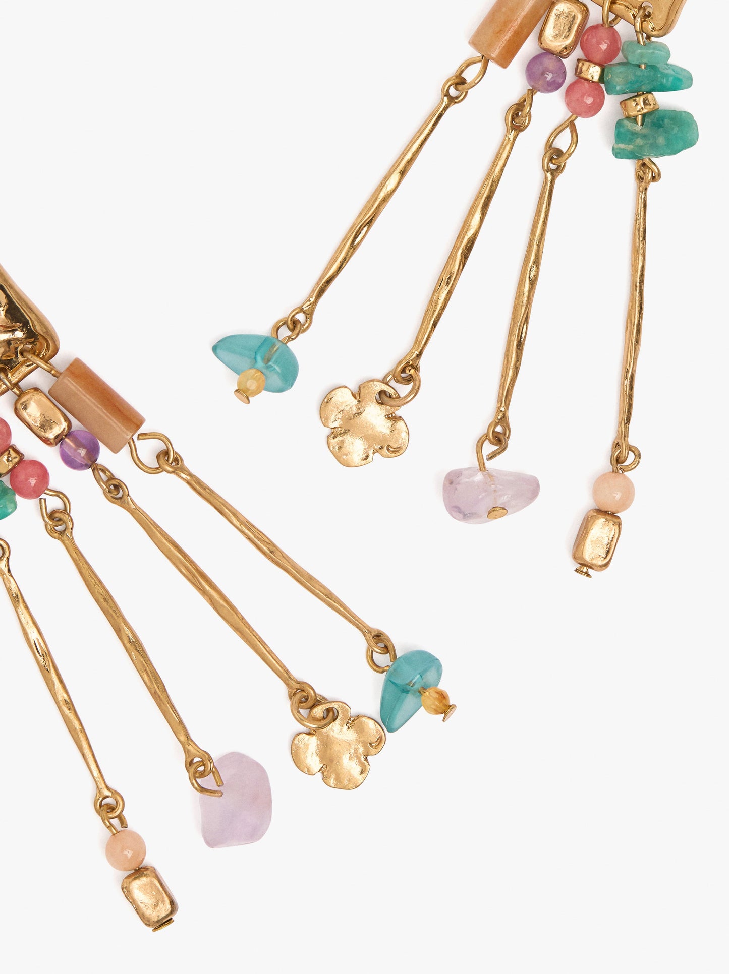Long Bar Earrings With Stones