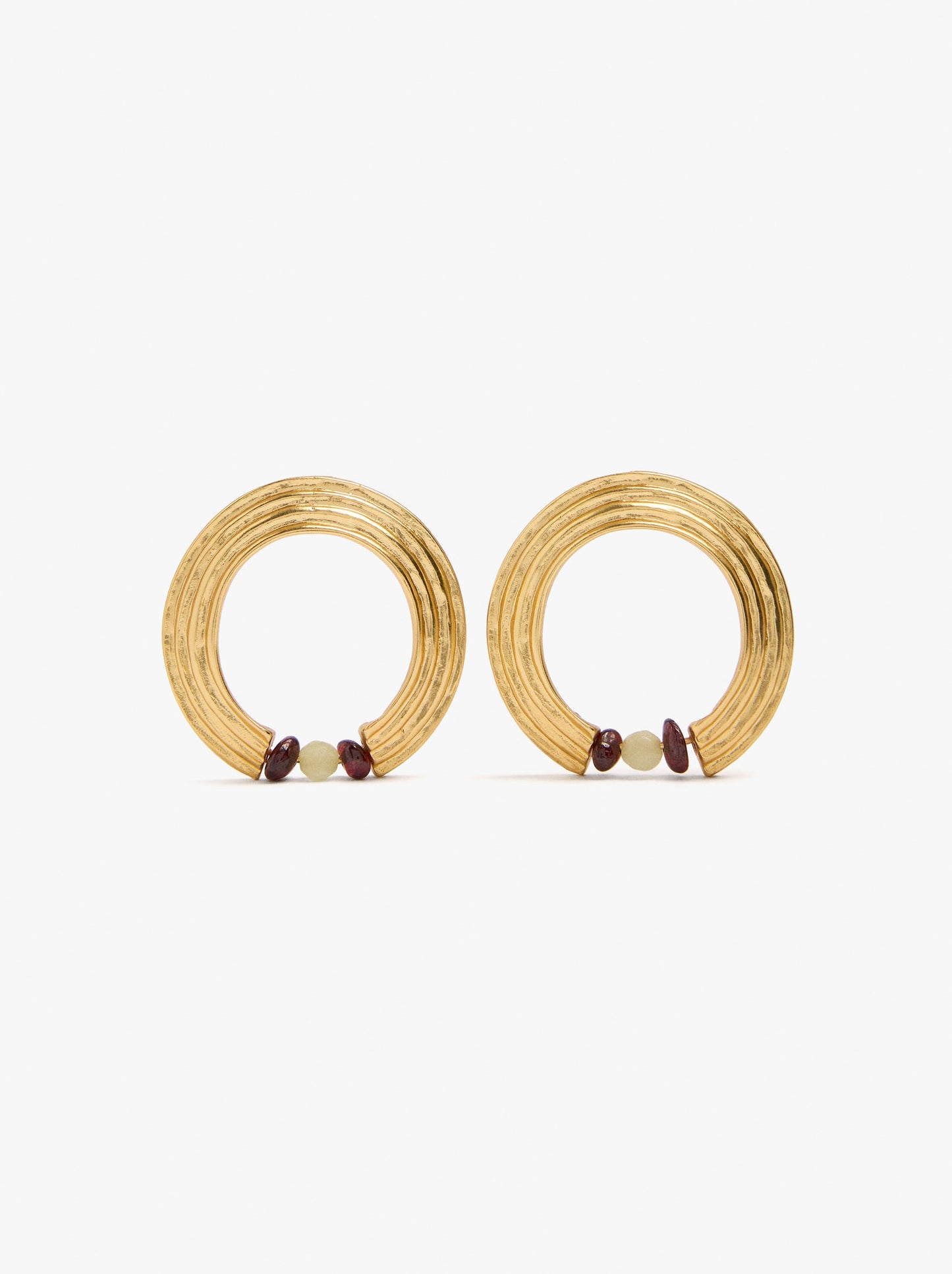 Maxi Hoop Earrings With Stones