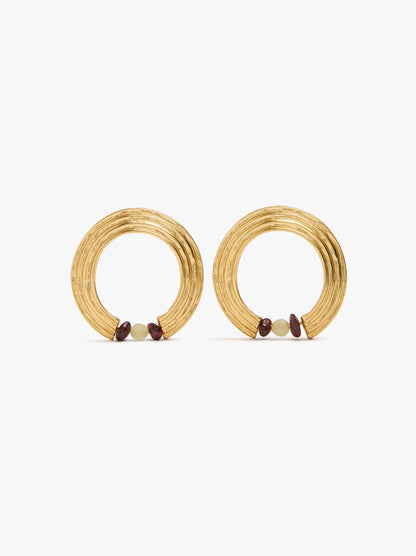 Maxi Hoop Earrings With Stones