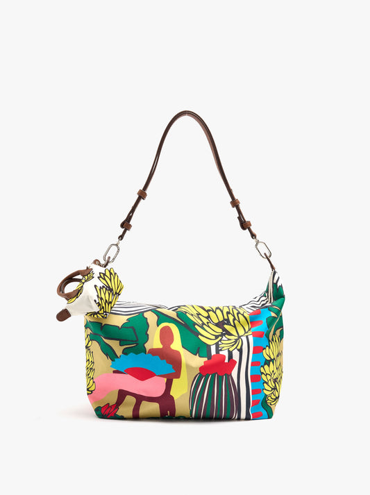 Printed Nylon Shoulder Bag