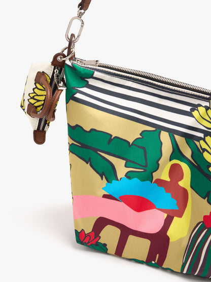 Printed Nylon Shoulder Bag