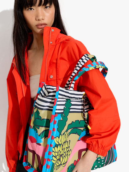 Printed Nylon Shopper Bag