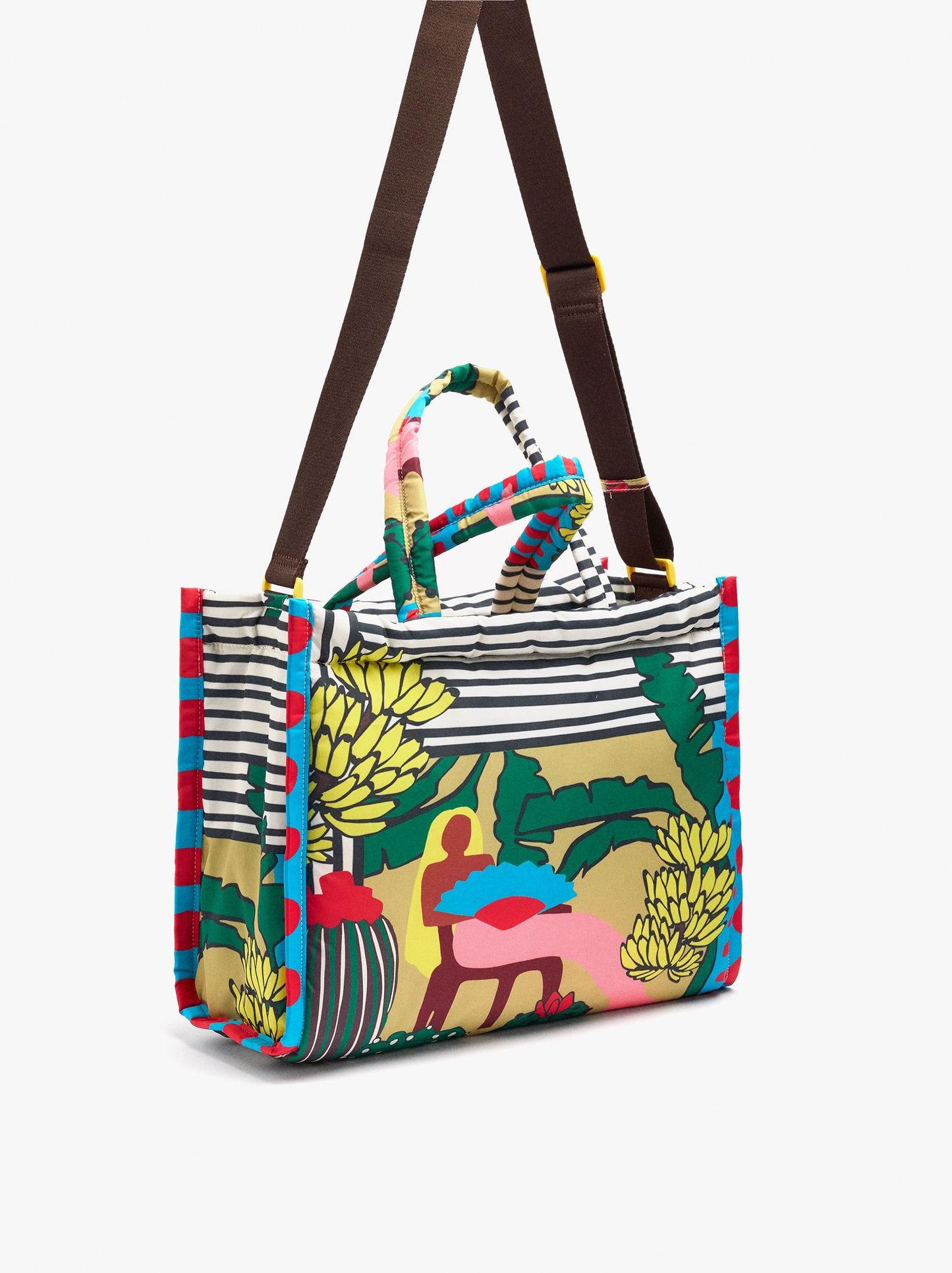 Printed Nylon Shopper Bag