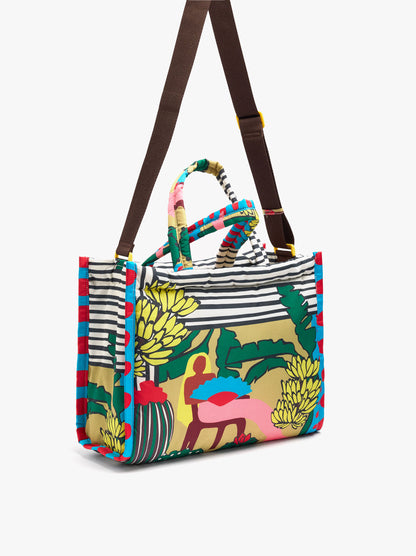 Printed Nylon Shopper Bag