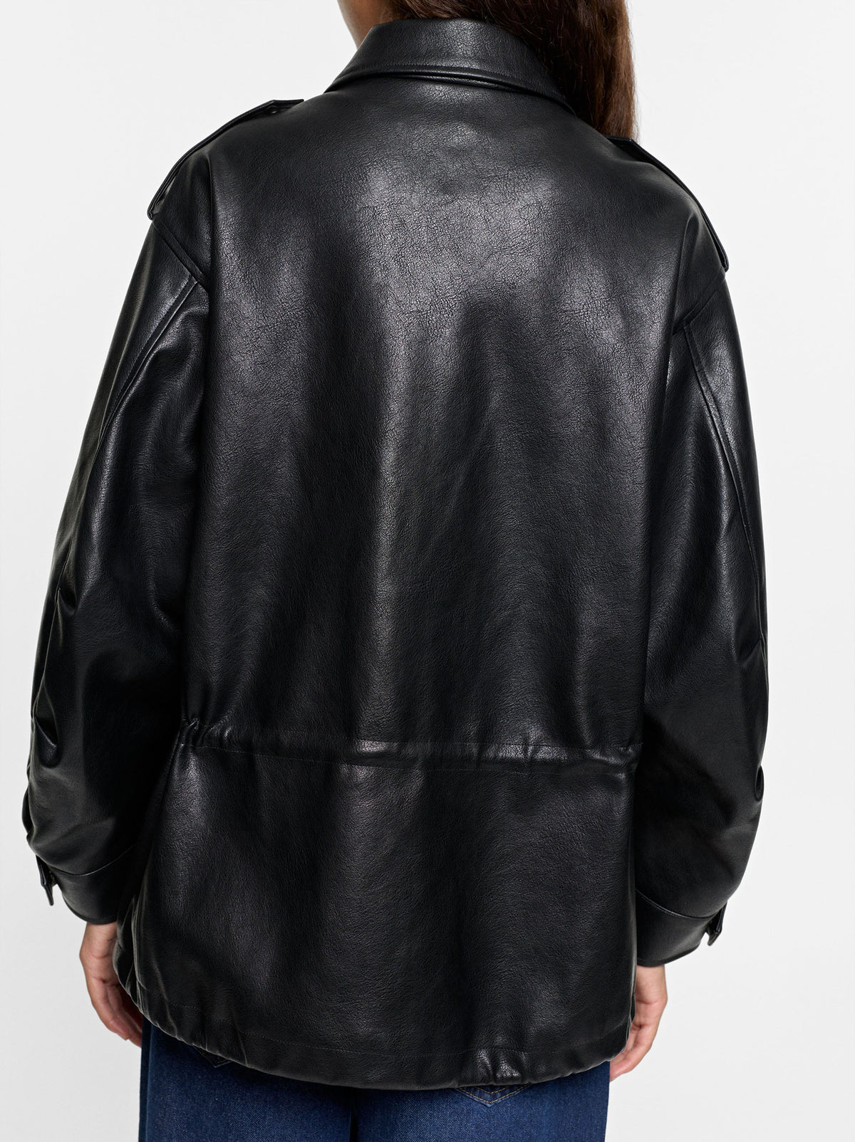 Leather-Effect Biker Jacket
