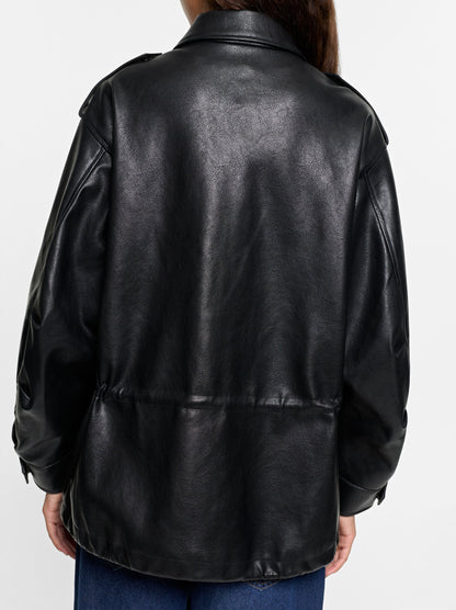 Leather-Effect Biker Jacket