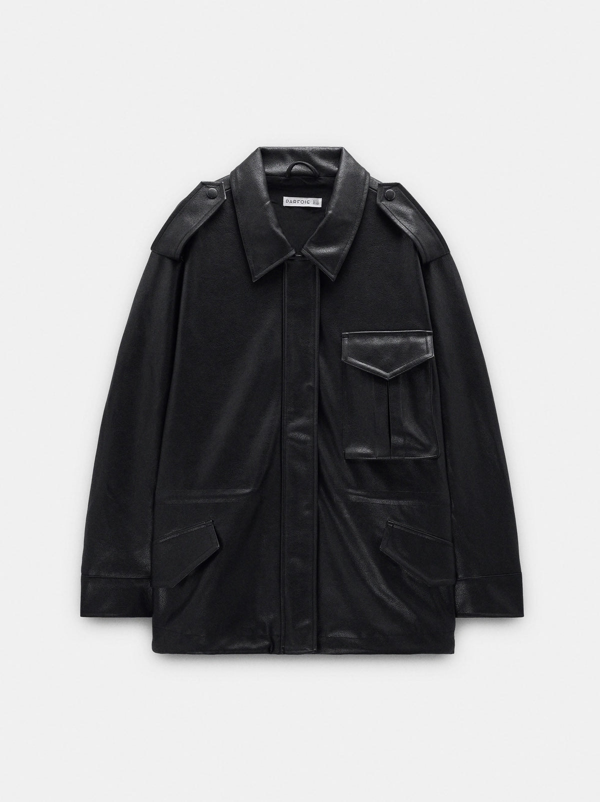 Leather-Effect Biker Jacket