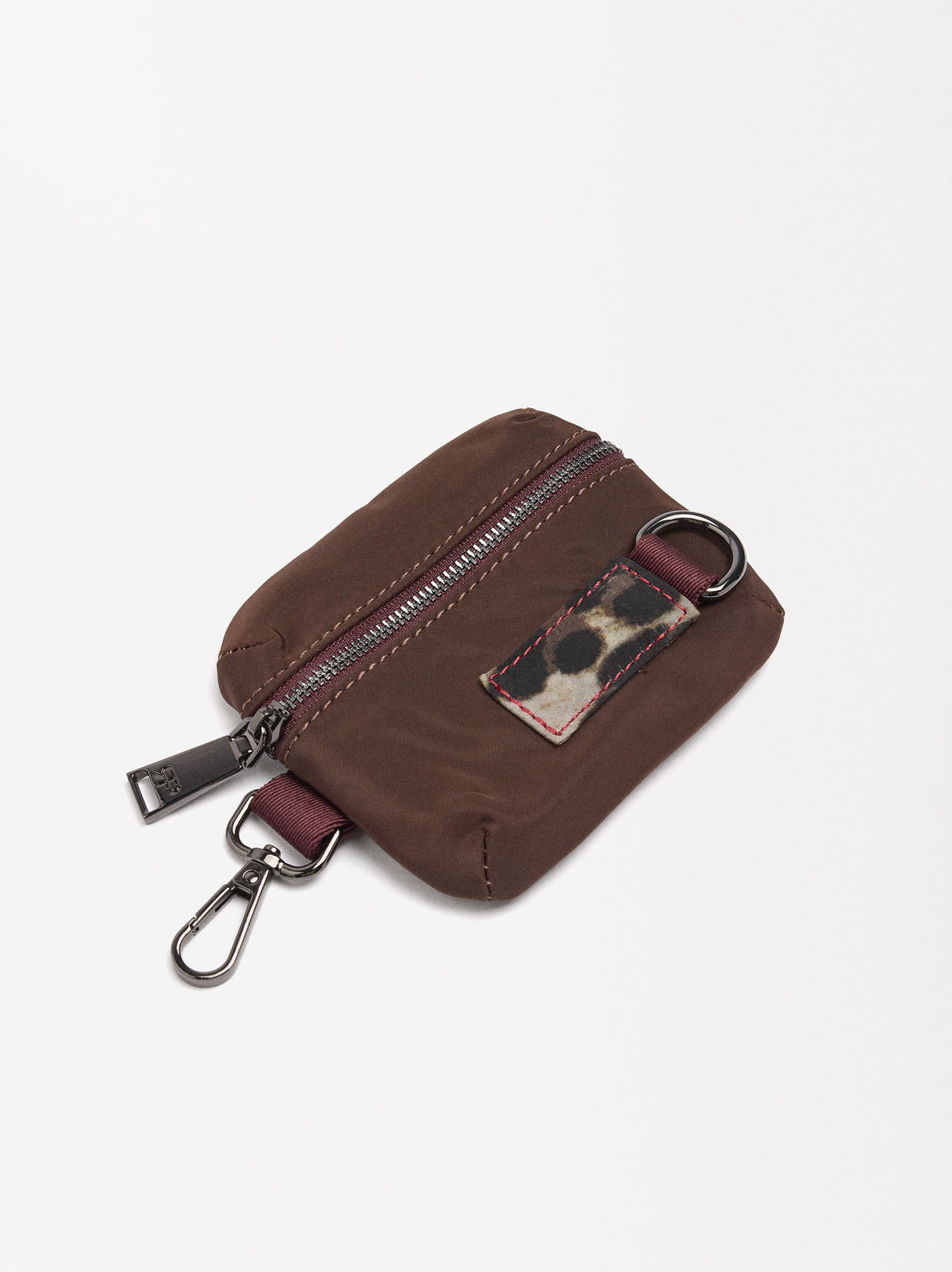 Nylon Shoulder Bag With Animal Print