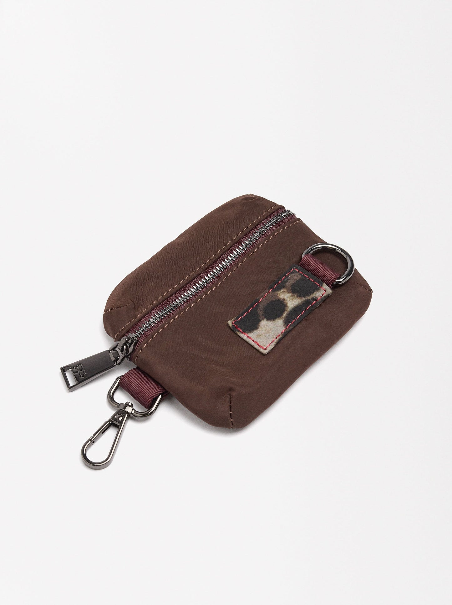 Nylon Shoulder Bag With Animal Print