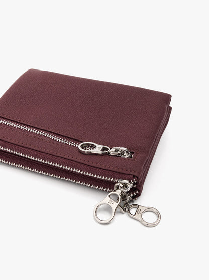Textured Card Holder With Coin Purse
