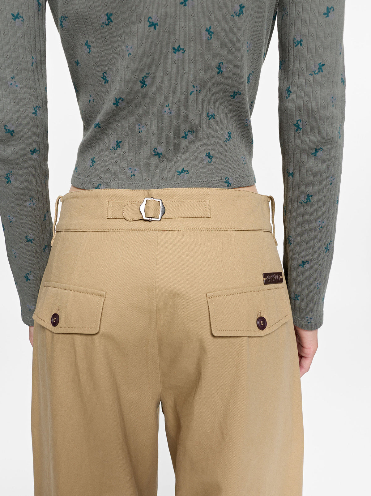 100% Cotton Trousers With Pleats