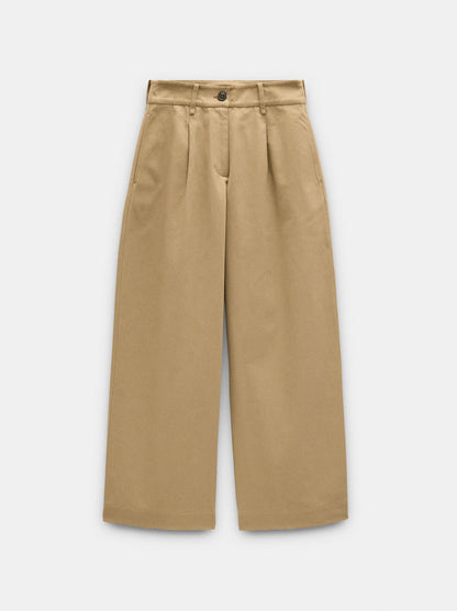 100% Cotton Trousers With Pleats