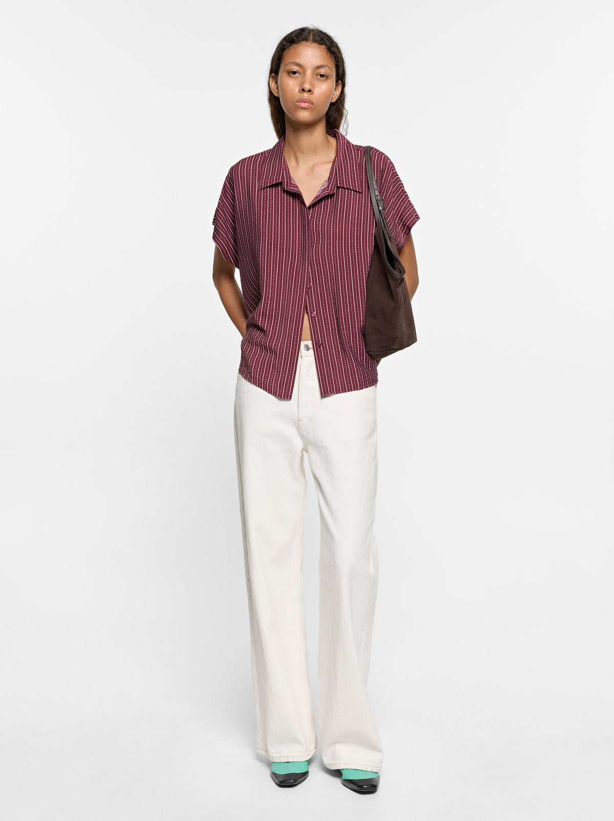 Short-Sleeved Striped Shirt